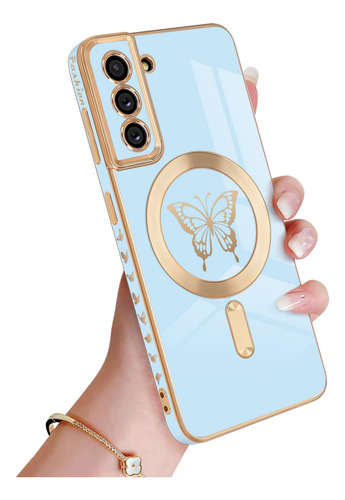 Funda Para Galaxy S21 5g Azul Suave Plastico Tpu