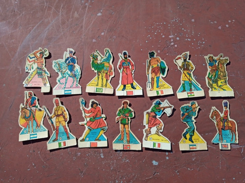 14 Figuritas Siluetas Del Album Piratas 1968