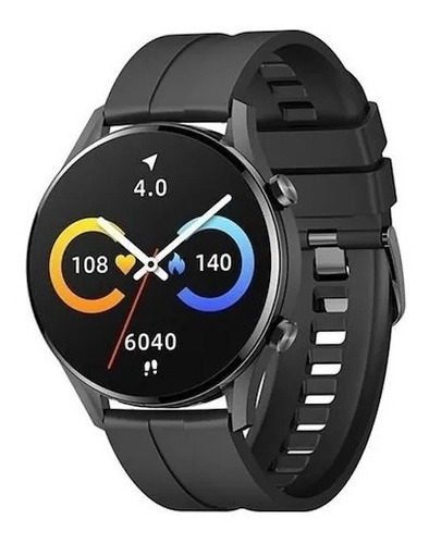 Imagen 5 de 8 de Smartwatch Imilab W12 Sport 1.32" caja 46mm de aleación de zinc black, malla black de silicona y bisel negro de plástico