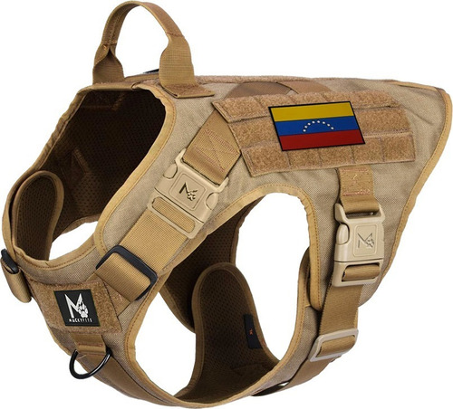 Imagen 3 de 9 de Pechera Táctica Perro + Collar + Paseador + Parche /talla Xs