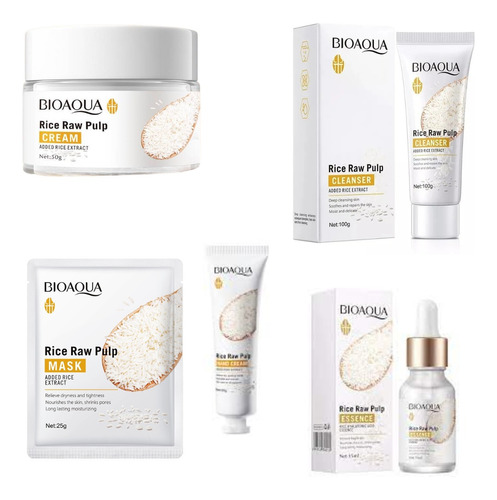 Kit Facial Arroz Bioaqua X5 - g a $117