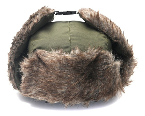 Gorro Aviador Ruso Hombre Mujer Invierno Frío Color Verde