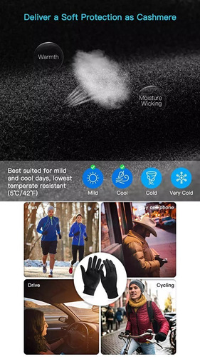 Imagen 2 de 4 de Guantes Correr Termicos Running Bicicleta Delivery Invierno