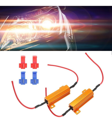 Imagen 7 de 10 de Resistencia De Carga De Bombillas 2pcs 50w 8ohm Wirewound De