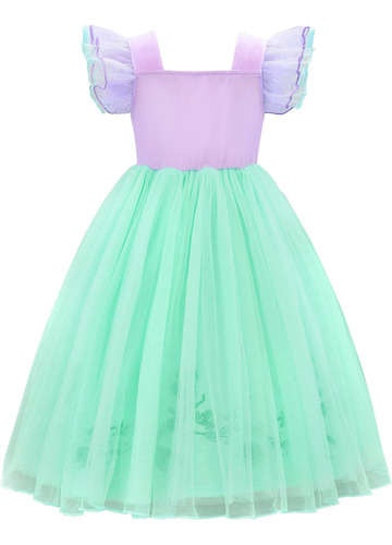 Uhnice Vestido De Sirena Para Niñas, Disfraz De Fiesta De Pr
