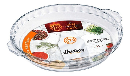 Fuente Vidrio Templado Hudson Redonda Con Asas Horno 25 Cm
