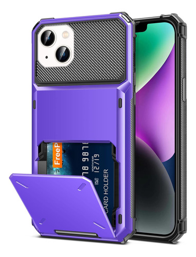 Funda Titacute Para iPhone 14 Plus Wallet Purple