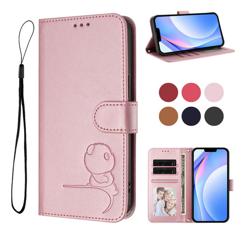 Funda De Piel Con Ranura Tipo Cartera Para Motorola G64 G60 G55 G54 Power G53 G52 G51