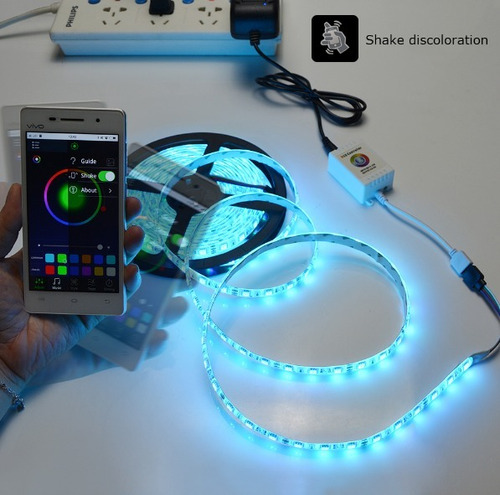 Imagem 4 de 5 de Controlador Fita Led Rgb Bluetooth 20 Metros Android Ios