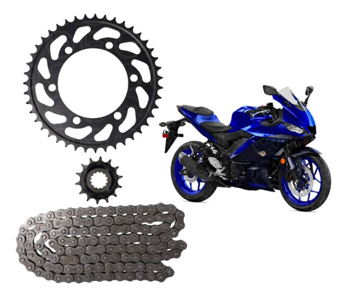 Kit De Arrastre Para Yamaha Yzf R3 ( Catalina Piñon Cadena )