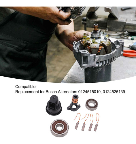 Kit De Reparo De Alternador, Escovas De Anel Deslizante, Com