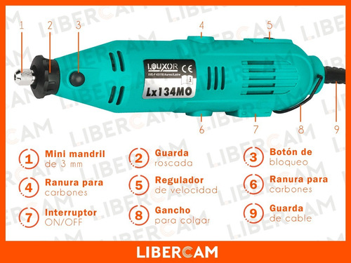 Imagen 8 de 10 de Minitorno Manual 180w 220v Madera Con Accesorios + Estuche