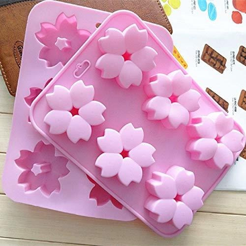 Moldes De Silicona Flor Sakura Para Jabon Y Artesanias X2
