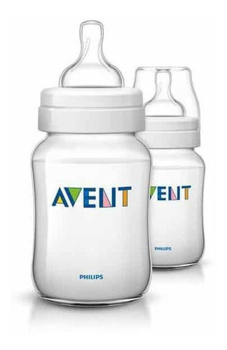 Kit 2 Mamadeiras Classic 260ml (bico 2) - Philips Avent