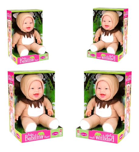 Boneca Baby Babilina Planet Animais Super Macia 30cm Leão