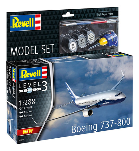 Boeing 737-800 Escala 1/288 Kit De Montar Revell 63809