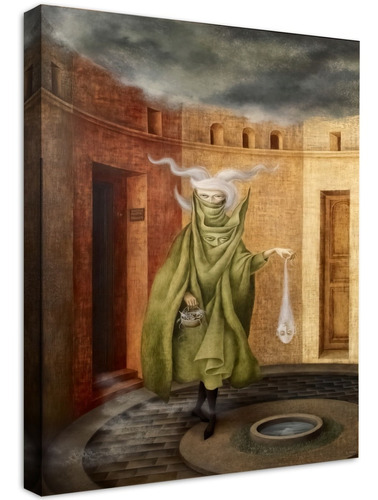 Cuadro Canvas Mujer Saliendo Del Psicoanalista Remedios Varo