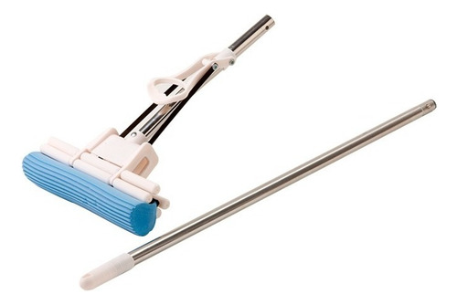 Rodo Mágico Mop Espremedor Limpeza Com Refil Espuma Pva Cor Branco
