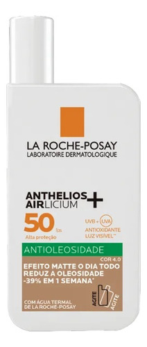Protetor Solar Facial Anthelios Airlicium + Antioleosidade Com Cor 4.0 Fps 50 La Roche-Posay