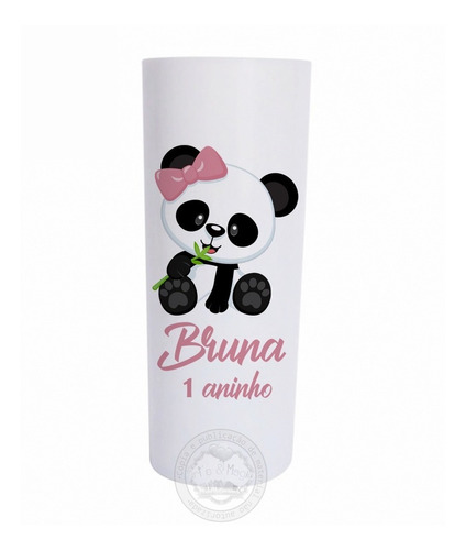 Imagem 1 de 1 de 30 Copo Long Drink Personalizado Panda Rosa
