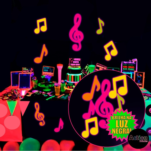 Painel Decorativo Musical Neon