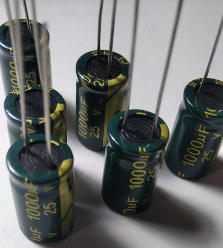 Capacitor Condensador 1000uf, 25v, 105ºc Pack(6 Unidades)