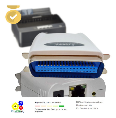 Print Server Puerto Paralelo Centronics X-media A Lan 10/100