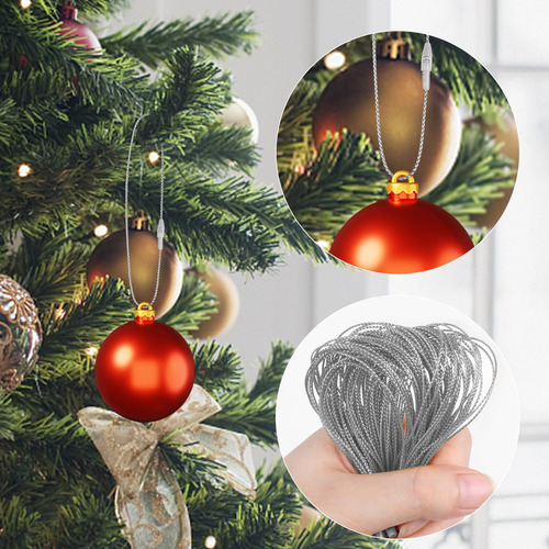 Ganchos Plateados 300 G Para Adornos De Navidad