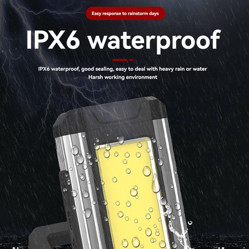 Luz De Trabajo Led Plegable Cob: Recargable Por Usb, Multifu
