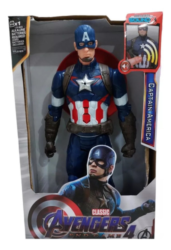 Muñeco Capitán América 30 Cm Para Niños