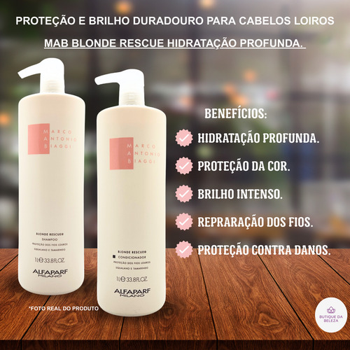 Shampoo Cond Mab Blonde Rescue 1000 - Cabelos Com Luzes