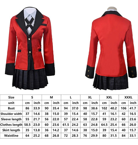 Kakegurui Jabami Yumeko Cosplay Kostuum Halloween