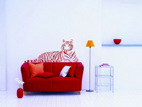 Adesivo Decorativo Parede Tigre Animais Sala Quarto Cozinha