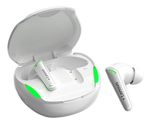 Auriculares inalámbricos Bluetooth Live Pods Lenovo Gamer Xt92, color blanco, color claro, verde