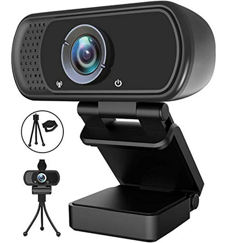 Webcam Hd 1080p Con Obturador De Privacidad Y Trípode