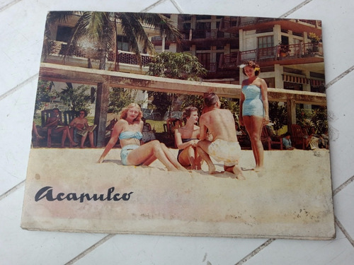 Antiguo Folleto Paisajes De Acapulco Mexico Años 60 Aprox