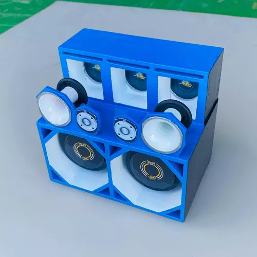 Mini Paredão Modelo Porta-malas, Caixa De Som C/ Bluetooth
