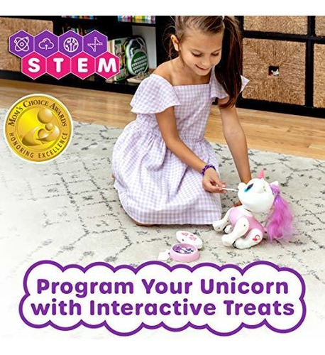 Robot Unicornio De Juguete A Control Remoto Con Gestos Color White And Pink