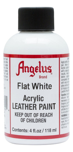 Pintura Acrílica Angelus Pintura De Cuero Blanco Plano