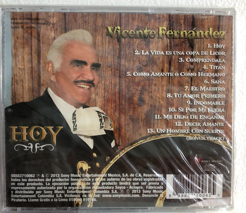 Imagen 2 de 2 de Vicente Fernandez - Hoy