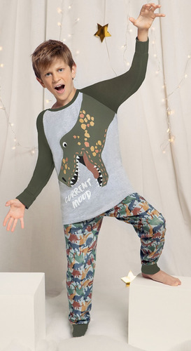 Imagen 2 de 7 de Pijama Invierno Niño Algodón Estampado Lencatex 22961 T. 4/8