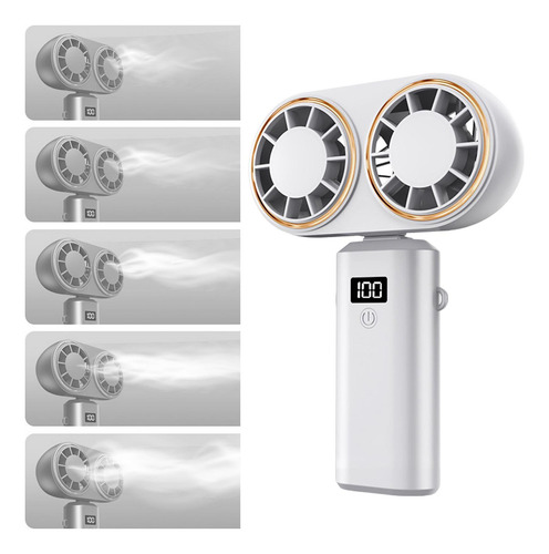 Ventilador Portátil Hands Handsal Fan Personal Heads Double