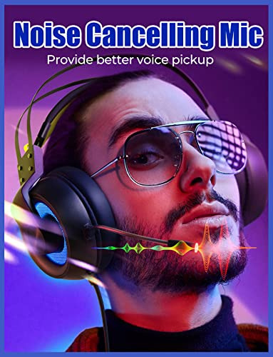 Auriculares Para Juegos Pc, Micrófono Giratorio 360 Con Can