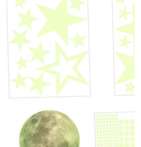 5 Pegatinas De Estrellas Y Con Puntos Que Brillan En La