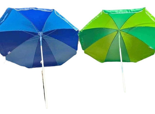 Sombrilla Playera 2 Mts Reforzada Reclinable Verde