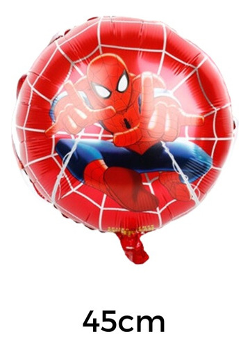 Kit 6 Balões Homem Aranha + Redondo + Estrela + Numero Azul E Vermelho 3