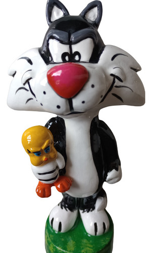 Figura Silvestre Y Piolín Lonney Toons Artesanal