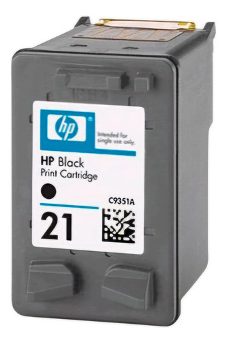 Cartucho De Tinta Hp 21 Negro Original