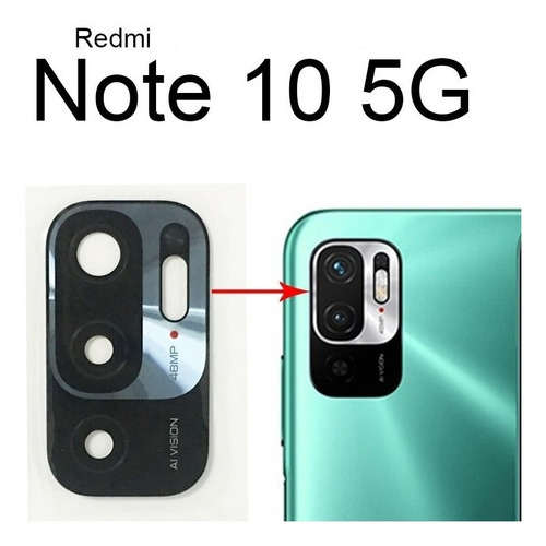 Imagen 2 de 5 de Lente Camara Xiaomi Redmi 10 Redmi Note 10 Note 10 5g