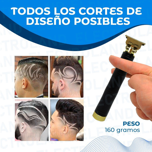 Imagen 7 de 10 de Máquina Trimmer Vintage Corta Pelo Barba Patilla Profesional